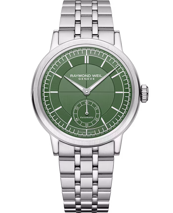 Raymond Weil Millesime Mens Automatic Small Seconds Stål / Grønn 39,5mm