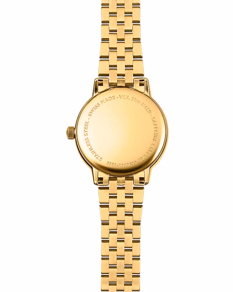 Raymond Weil Toccata Ladies Diamond Gullfarget stål / Perlemor 29mm 5985-P-97081