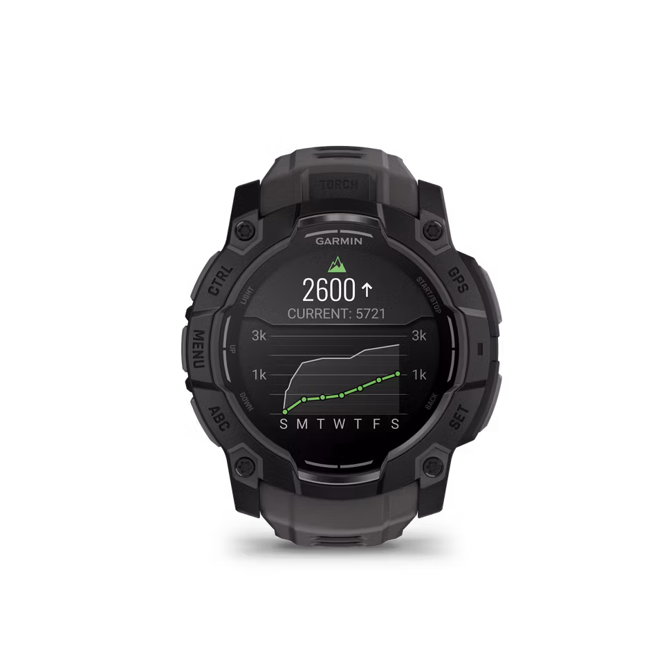 Garmin Instinct 3 – 50 mm, AMOLED Sort med koksgrå rem