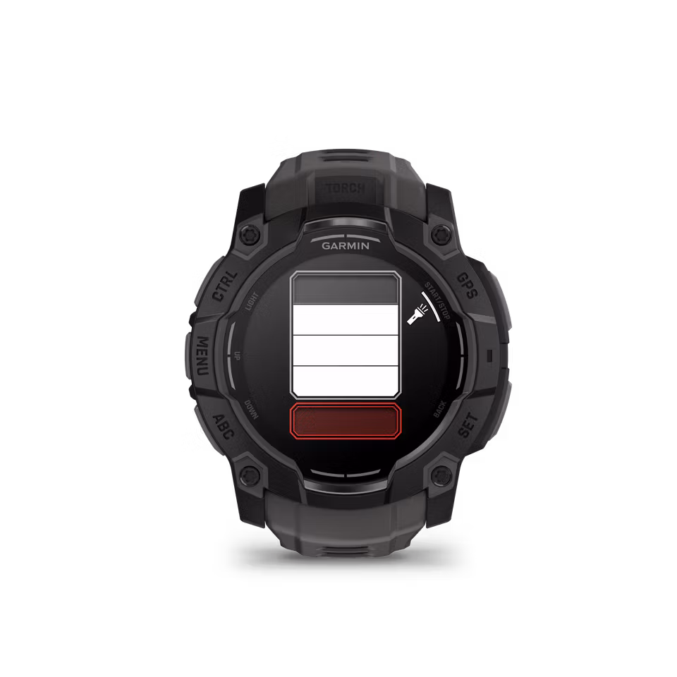 Garmin Instinct 3 – 50 mm, AMOLED Sort med koksgrå rem