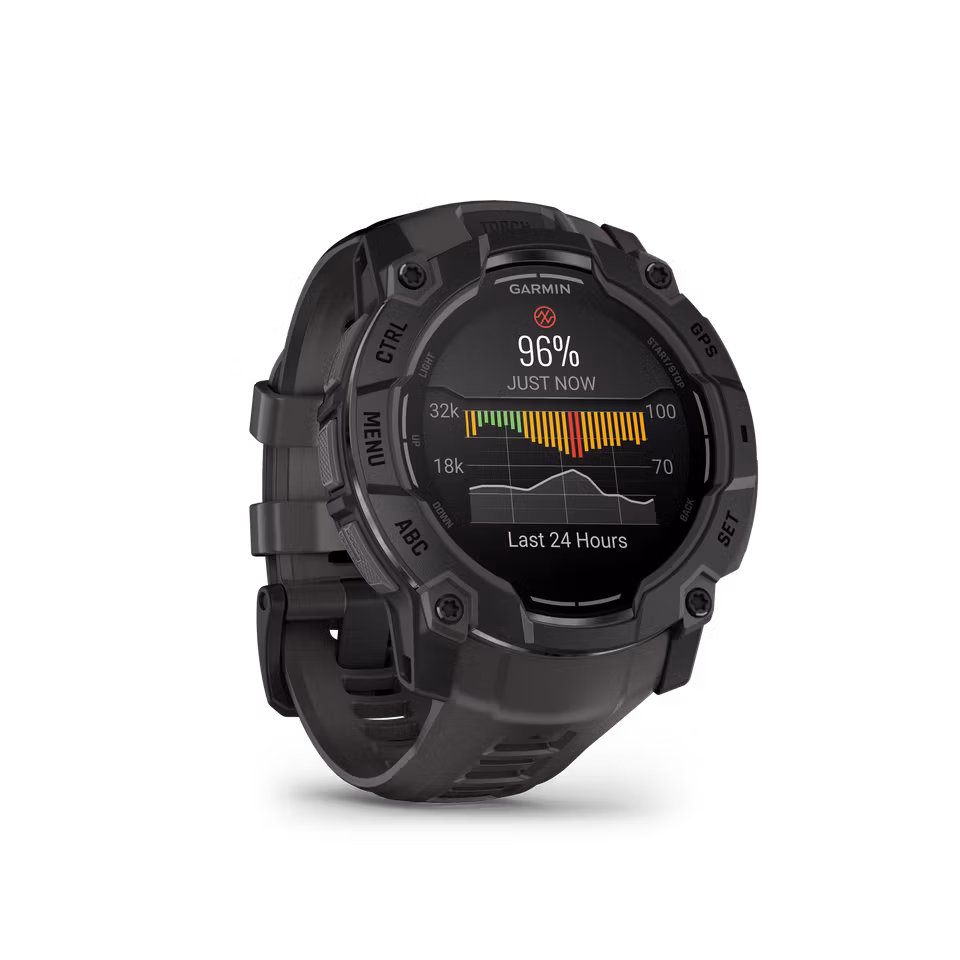 Garmin Instinct 3 – 50 mm, AMOLED Sort med koksgrå rem