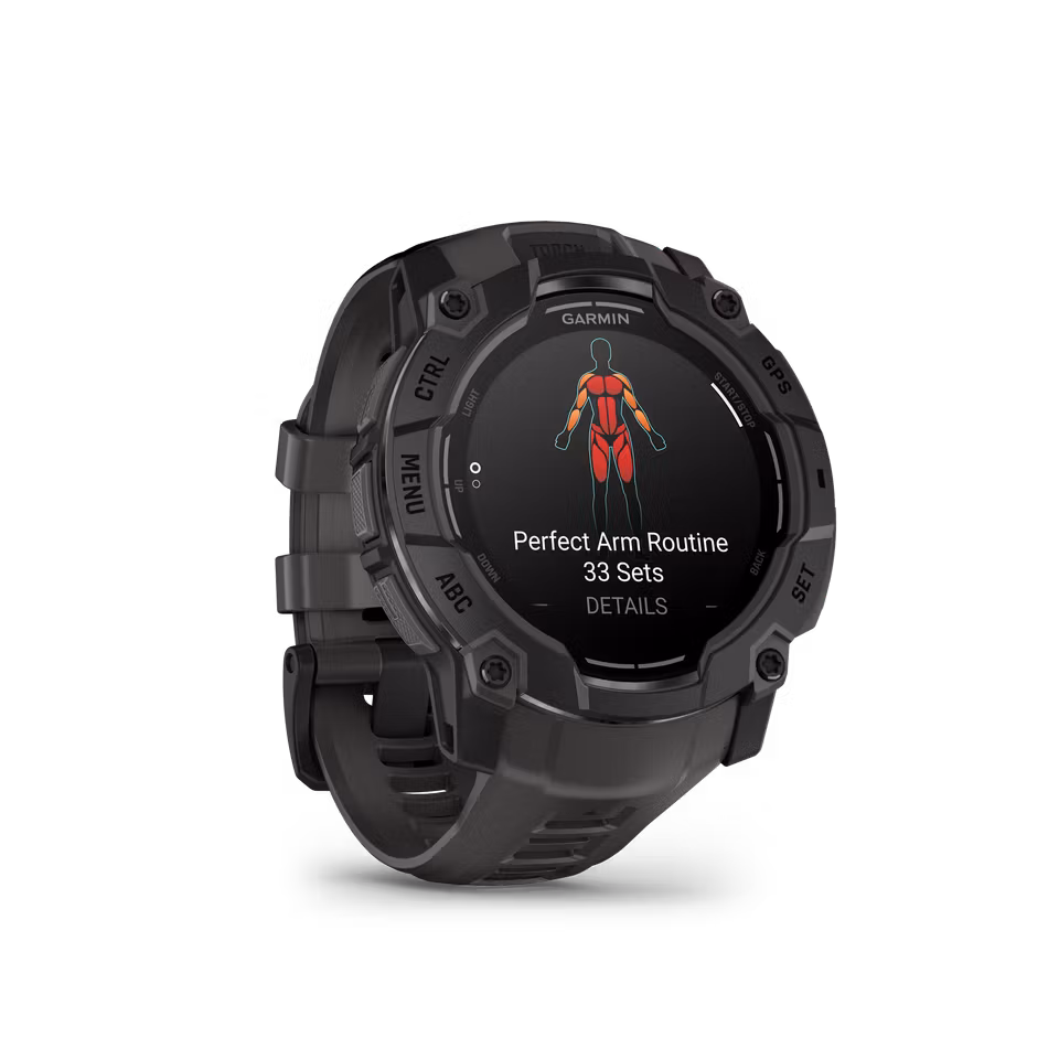 Garmin Instinct 3 – 50 mm, AMOLED Sort med koksgrå rem