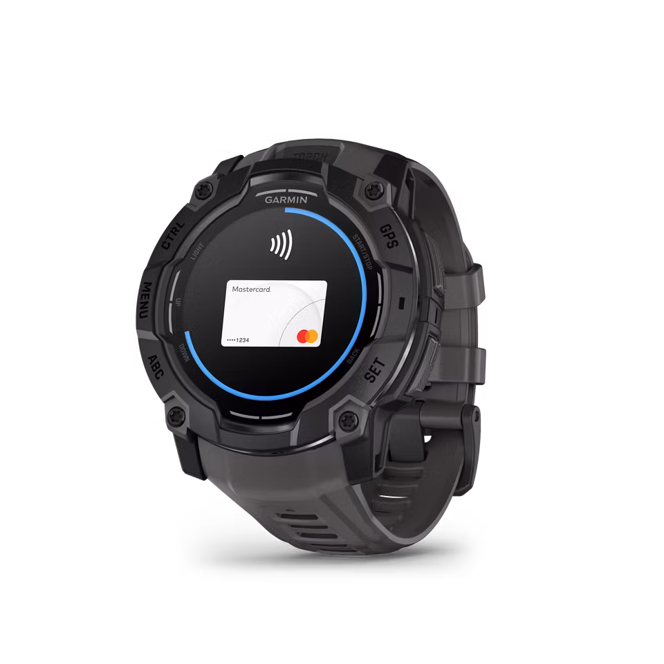 Garmin Instinct 3 – 50 mm, AMOLED Sort med koksgrå rem