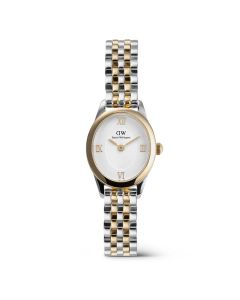 Daniel Wellington Ophelia Oval Mini Tofarget Stål / Hvit 25,5 x 22mm