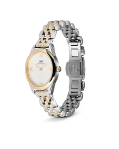 Daniel Wellington Ophelia Oval Mini Tofarget Stål / Hvit 25,5 x 22mm