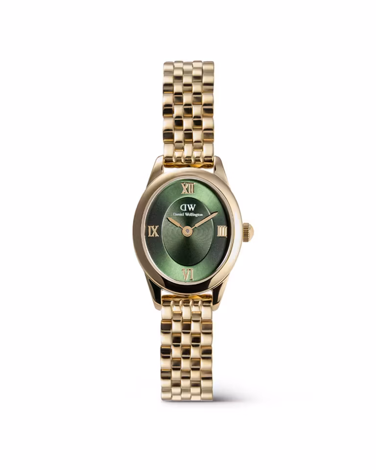 Daniel Wellington Ophelia Oval Mini Gullfarget Stål / Grønn 25,5 x 22mm