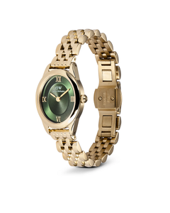 Daniel Wellington Ophelia Oval Mini Gullfarget Stål / Grønn 25,5 x 22mm