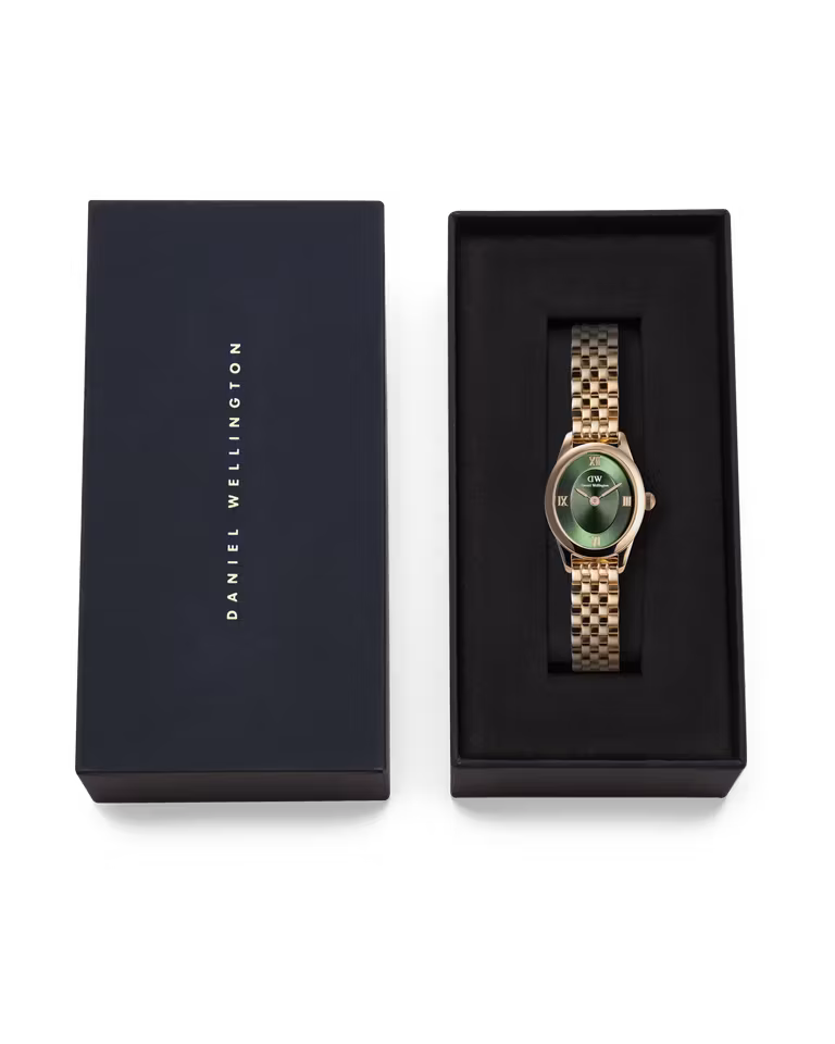 Daniel Wellington Ophelia Oval Mini Gullfarget Stål / Grønn 25,5 x 22mm