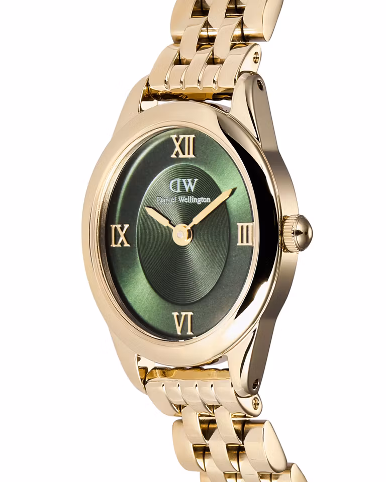 Daniel Wellington Ophelia Oval Mini Gullfarget Stål / Grønn 25,5 x 22mm