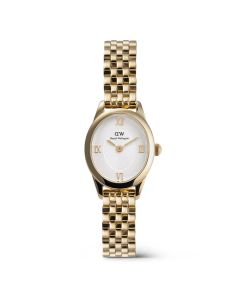 Daniel Wellington Ophelia Oval Mini Gullfarget Stål / Hvit 25,5 x 22mm