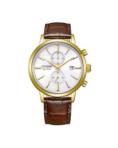 Citizen Classical Eco-Drive Brun / Hvit 42mm SKU   |   CI CA7062-15A