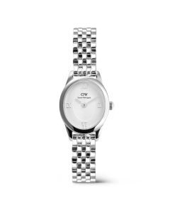 Daniel Wellington Ophelia Oval Mini Stål / Hvit 25,5 x 22mm