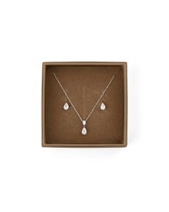 Mockberg Belle Silver Combo Sett / Ørepynt + kjede