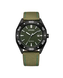 Citizen Eco-Drive Mens Sort / Grønn 41mm SKU   |   CI BM7635-01X