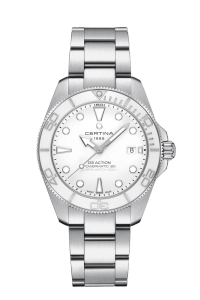 Certina DS Action Diver 40.5mm Powermatic 80 Men watch ∙ Automatic ∙ White ∙ 316L stainless steel Reference: C048.407.11.011.00