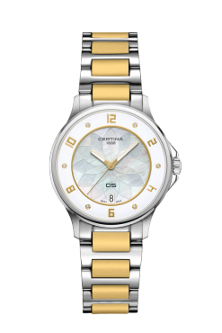 Certina DS-6 Lady Women watch ∙ Quartz ∙ Mother of pearl ∙ PVD coating ∙ 316L stainless steel ∙ Diamond(s) Reference: C039.251.12.116.00