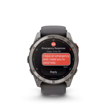 Garmin fēnix® 8 Pro – 51 mm, AMOLED Sapphire, titan med grafittfarget/svart silikonrem