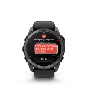 Garmin fēnix® 8 Pro – 51 mm, AMOLED Sapphire, Karbongrå DLC-titan med sort/steingrå silikonrem