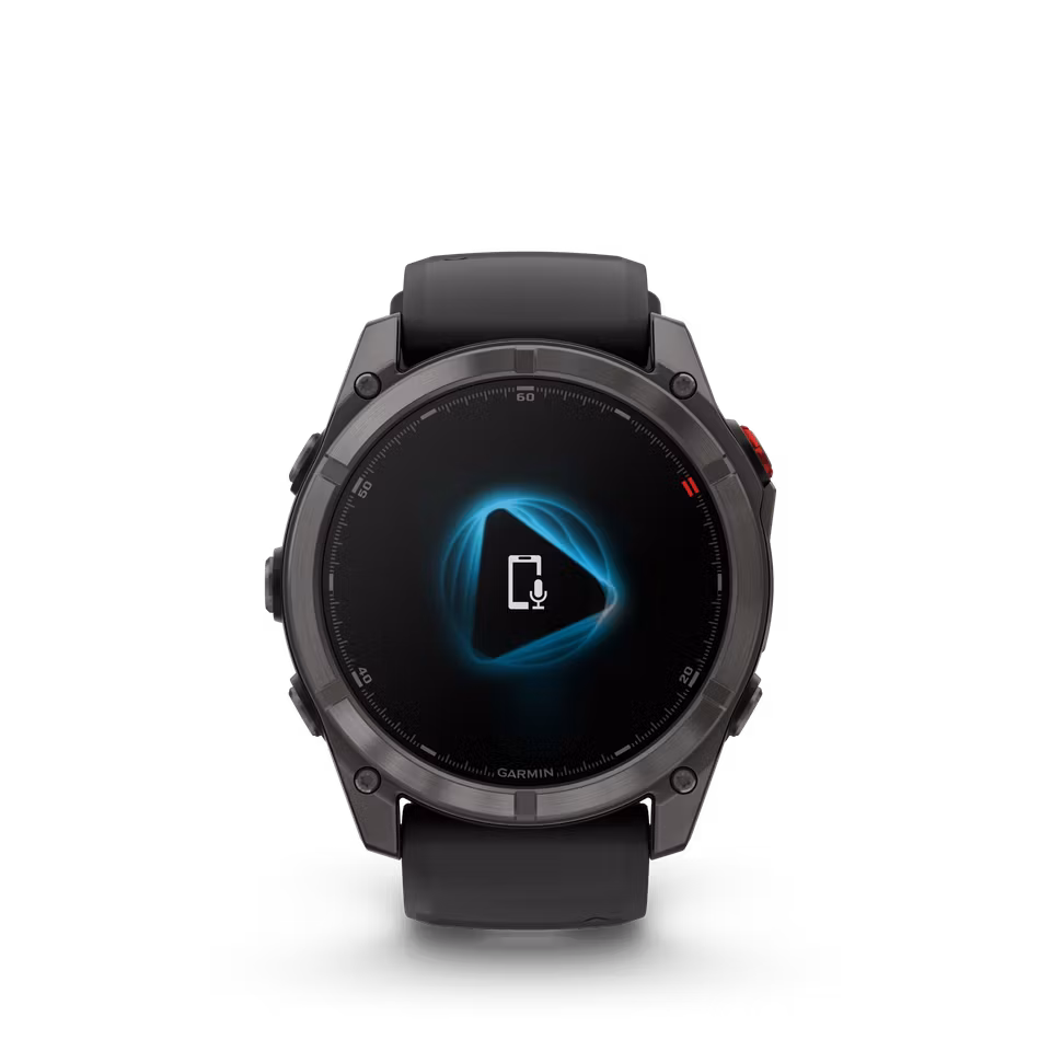 Garmin fēnix® 8 Pro – 51 mm, AMOLED Sapphire, Karbongrå DLC-titan med sort/steingrå silikonrem