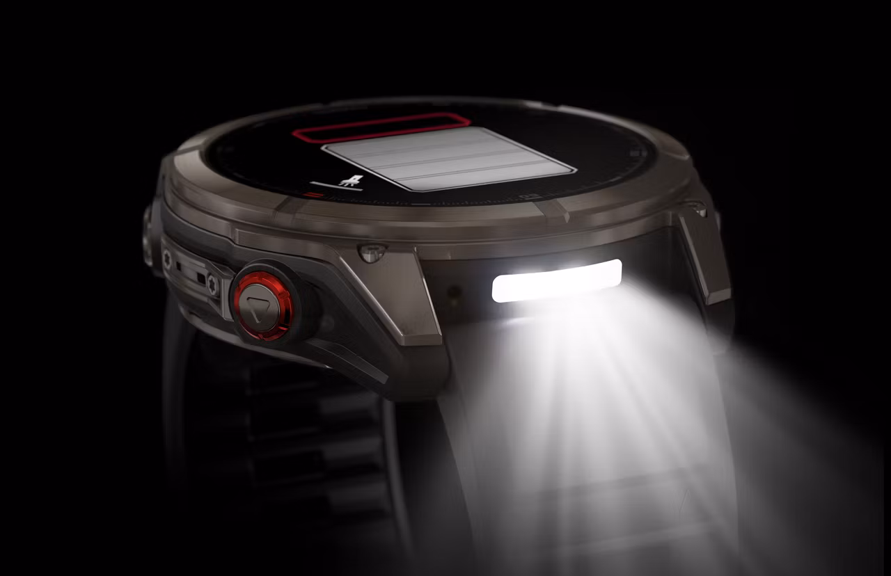 Garmin fēnix® 8 Pro – 51 mm, AMOLED Sapphire, Karbongrå DLC-titan med sort/steingrå silikonrem