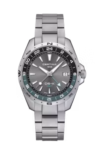 Certina DS-X GMT Men watch ∙ Quartz ∙ Grey ∙ 316L stainless steel - C047.452.11.081.00