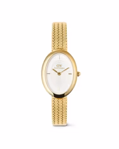 Daniel Wellington Juliette Braided Mesh Gullfarget / Hvit 20x26mm