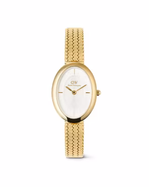 Daniel Wellington Juliette Braided Mesh Gullfarget / Hvit 20x26mm
