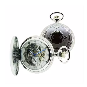 Bonett lommeur mekanisk skeleton liten sek.viser inkl. kjede