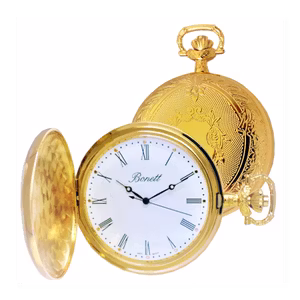 Bonett lommeur double mekanisk inkl. kjede