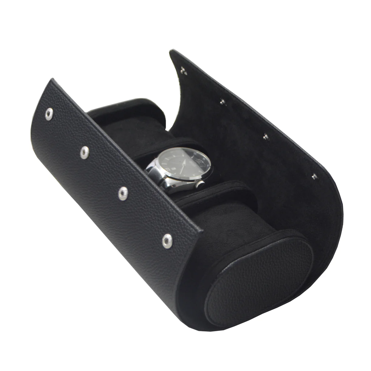 Klokkeboks Travel med 3 puter, sort