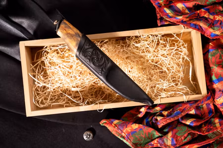 BRUSLETTO SØLVGUTTEN - BUNADSKNIV MED HOLK I SØLV