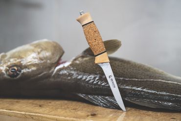 BRUSLETTO FISKERN - FISKEKNIV MED FLEKSIBELT KNIVBLAD OG KORK I SKAFTET