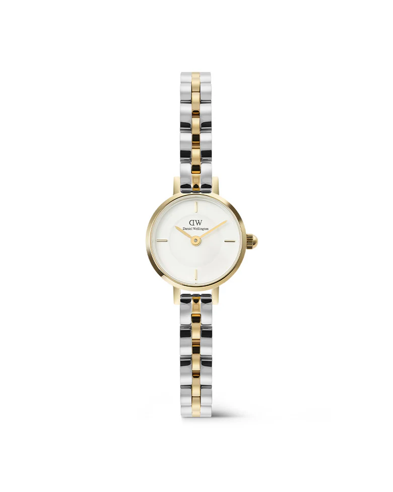 Daniel Wellington Petite Mini Arch 3-link Tofarget / Hvit 19mm