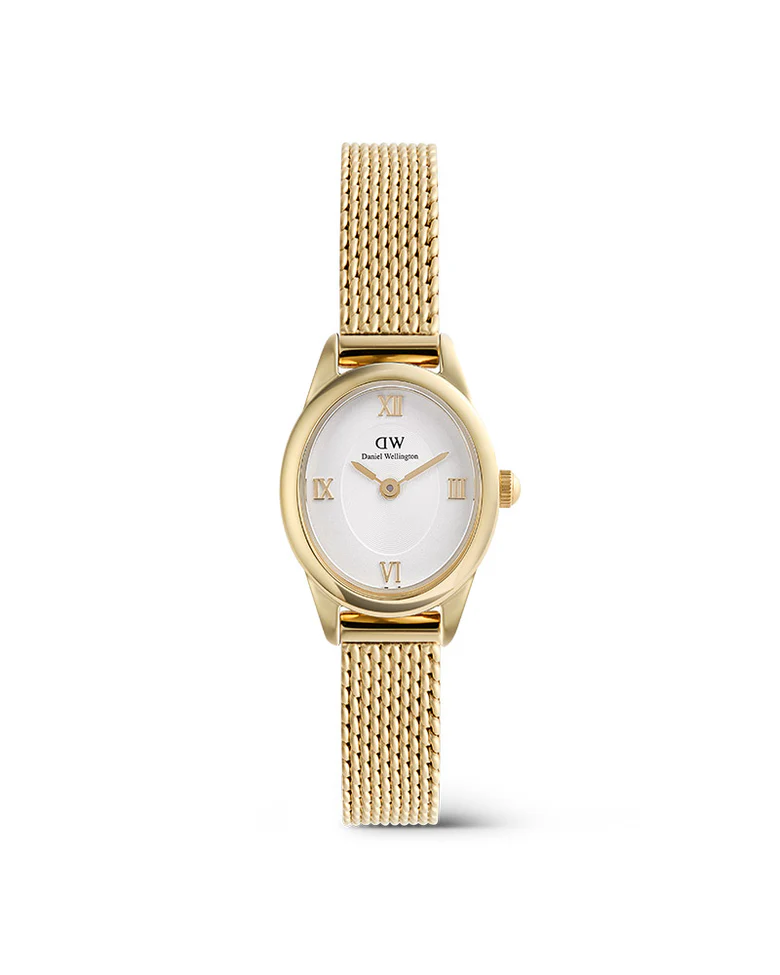 Daniel Wellington Ophelia Mini Mesh Gullfarget / Hvit 22mm