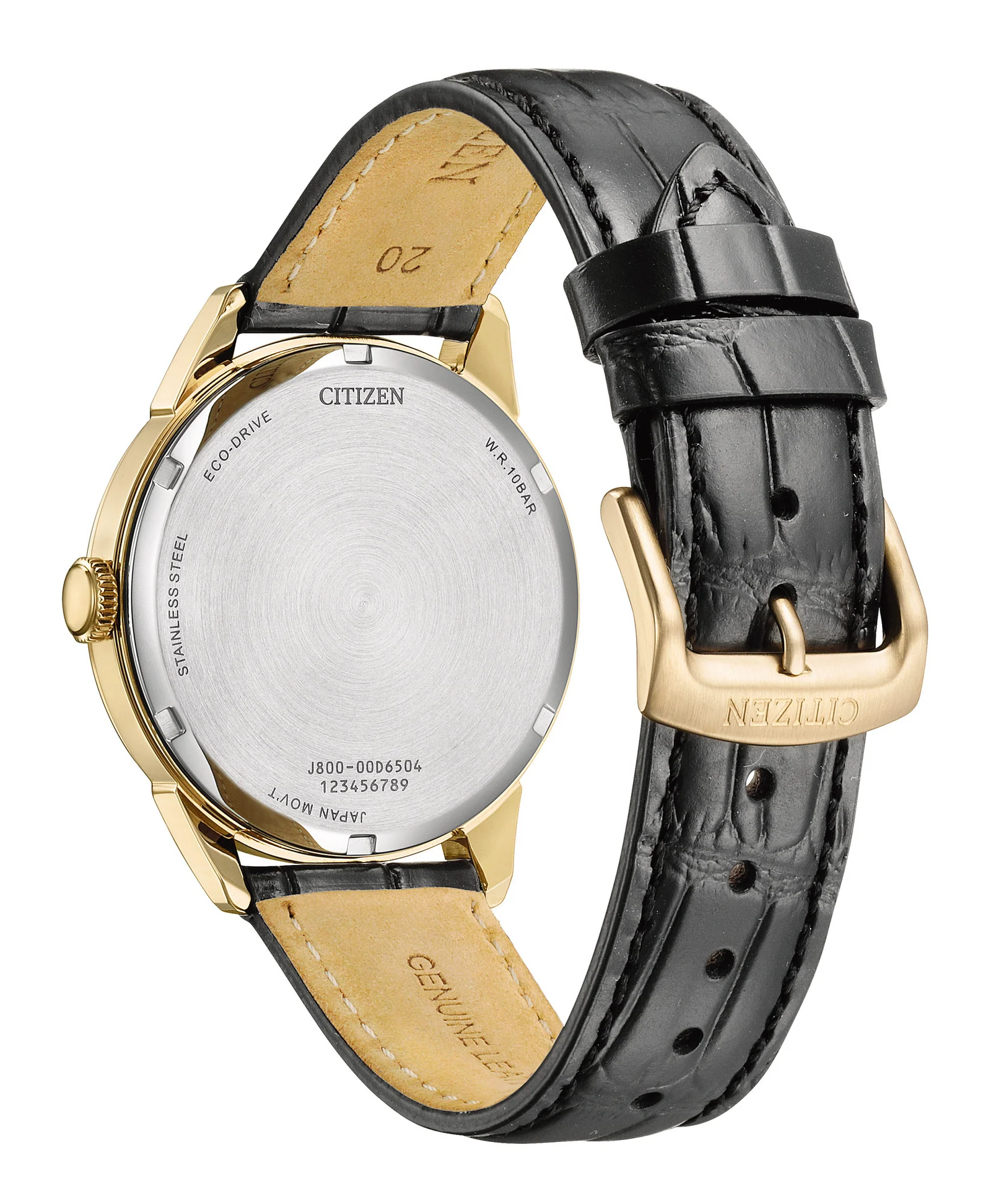 Citizen ELEGANCE HERREKLOKKE I GULLFARGET STÅL MED SKINNREM (40,5 MM)
