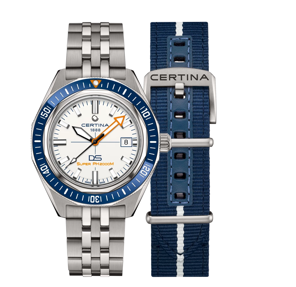 Certina DS SUPER PH2000M Men watch ∙ Automatic ∙ White ∙ Titanium  Reference: C050.607.44.011.02