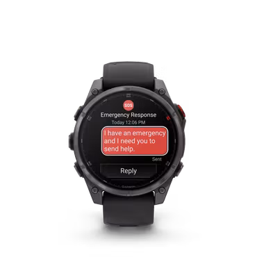 Garmin fēnix 8 Pro – 47 mm, AMOLED Sapphire, Karbongrå DLC-titan med sort/steingrå silikonrem