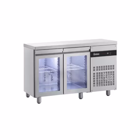 Kylbänk Inomak PMR99/GL, 2 glasdörrar, 600mm djup