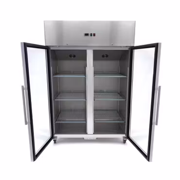 Frysskåp - 1200L - 6 hyllor - med Glasdörr