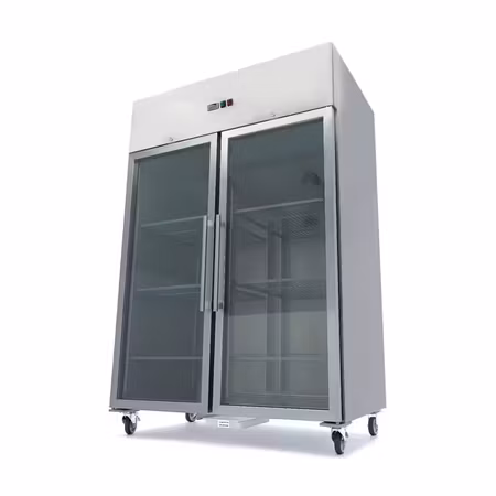 Frysskåp - 1200L - 6 hyllor - med Glasdörr