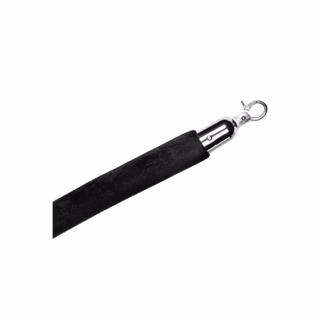 Rep sammet svart / krom