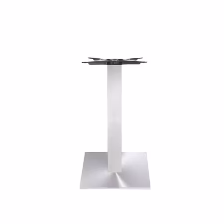 Bordsstativ Flat Kvadrat borstat stål 40x40cm