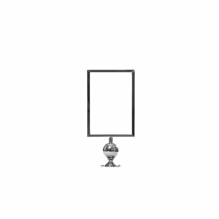 Skylthållare i krom till Köstolpe med rep