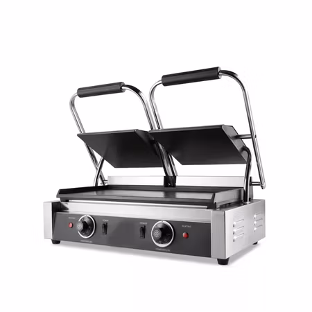 Klämgrill dubbel slät 2x22 cm