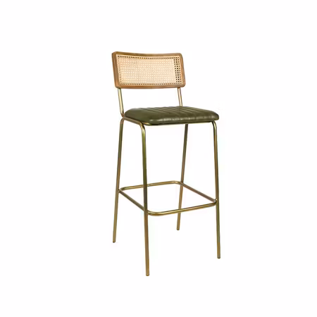 Barstol Jenna grön mässing