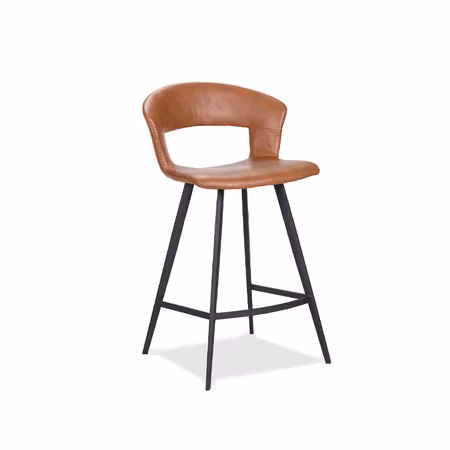 Barstol Tova cognac låg