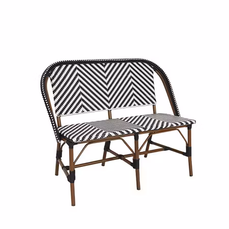 Utomhus soffa Toto vit svart