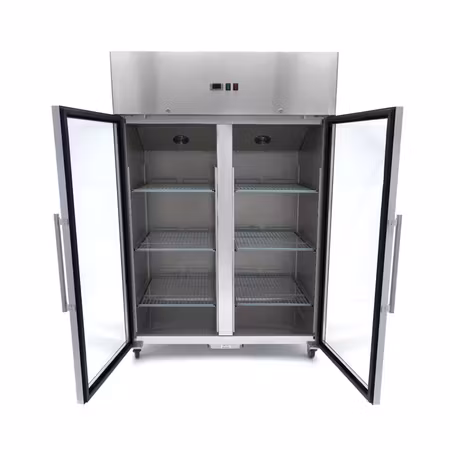 Kylskåp - 1200L - 6 hyllor - med Glasdörr