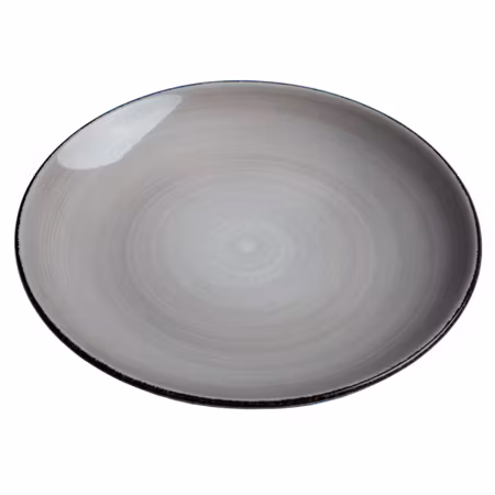 Tallrik rund handmålat beige 19cm