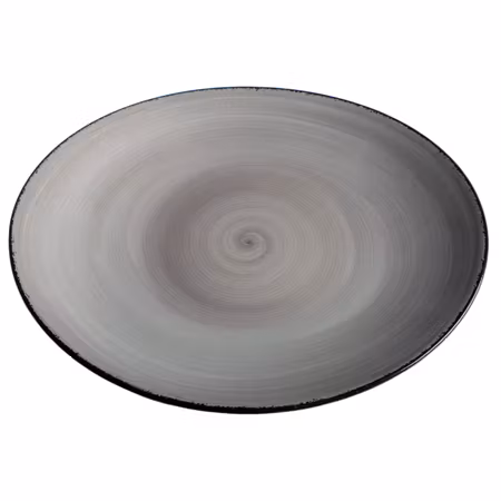 Tallrik oval handmålat beige 30,5cm